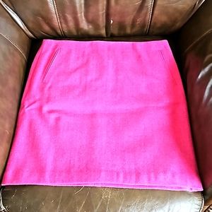 Super cute Talbots bright pink above knee wool skirt